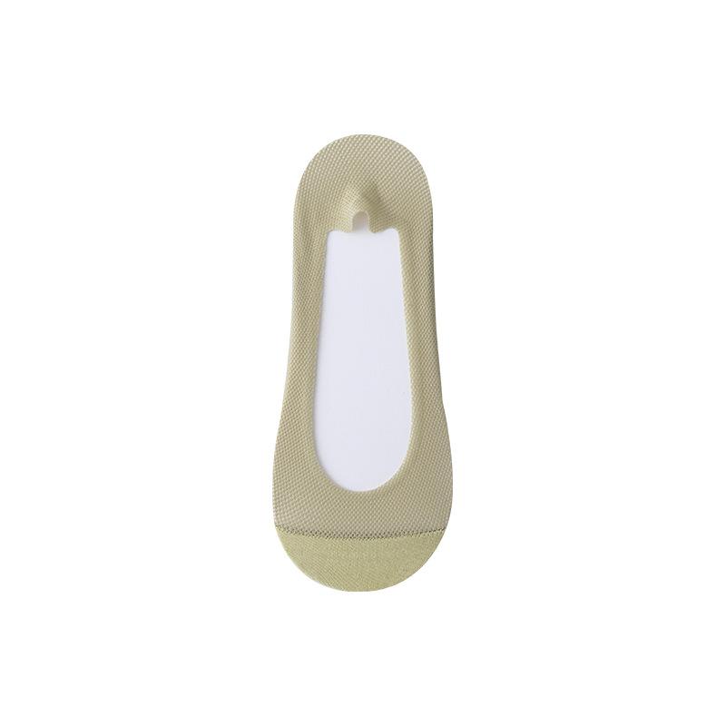 Women's Summer Thin Non Slip Non Drop with Mesh Invisible Ice Silk Boat Socks