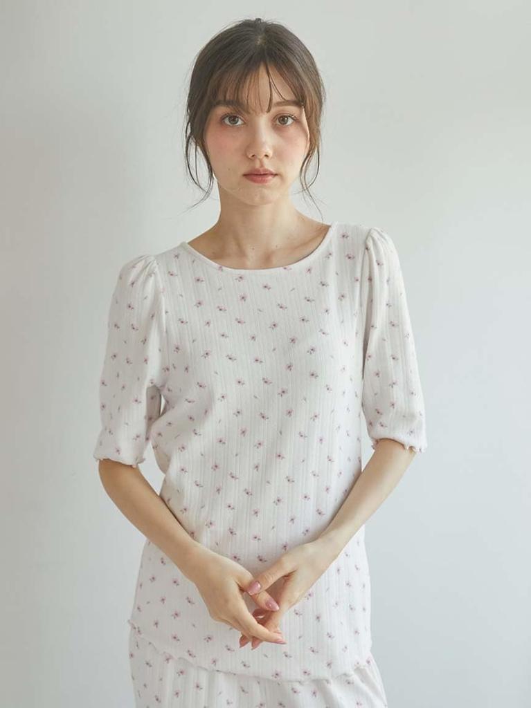 Gelato Pique Spring Sakura Size F Needle-Punched T-Shirt (PWCT251275) Women's Pink,