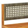 Garden Sofa Without Armrests with Cushions Acacia Wood & Rattan