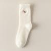 Women's Cable Knit Fleece Mid-Calf Socks - Warm, Thick, and Solid Color for Autumn/Winter