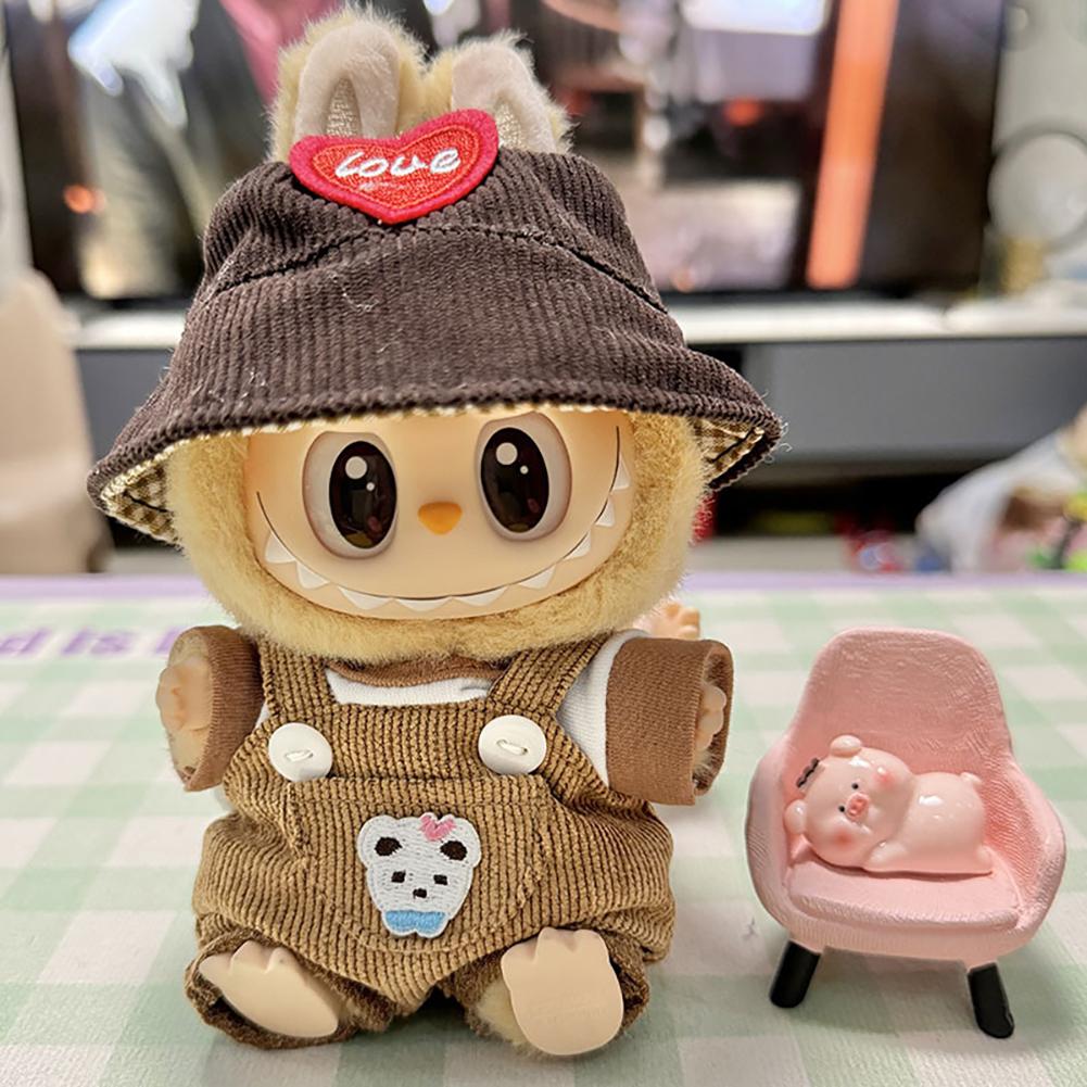 For 17cm Labubu Doll Clothes Fashion Clothes Hoodies Doll Clothes Color Match Hoodies Dolls Accessories Cute Decoration Little Cloths