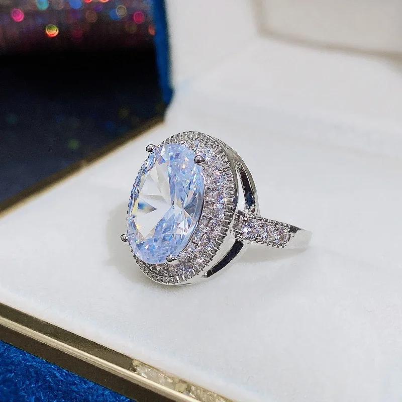 Japanese And Korean High-End Luxury Daily Wear Luxury Jewelry Women'S Design Sense Red Zircon Elegant Translucent Ring