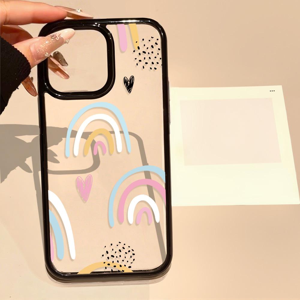 Acrylic Phone Case for iPhone 11 12 13 14 Pro 12 14 16 Pro Max for Samsung A16 A36 A56 S24 FE High-quality Painted Anti-fall Mobile Phone Case