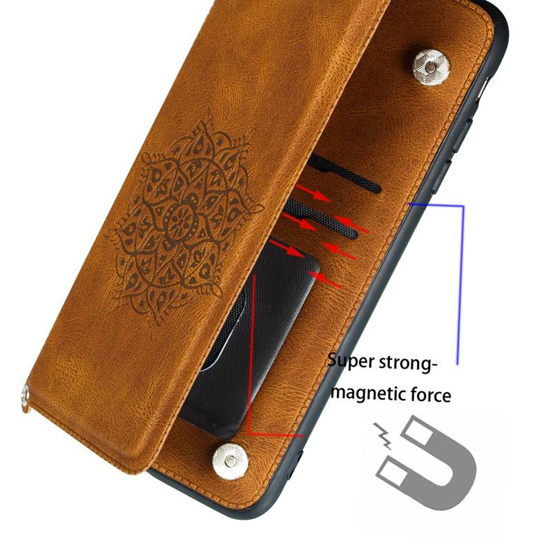 Cover in Pelle Slim Fit Per Samsung Galaxy S10 S20 S21 Fe S22 Plus Ultra Note 10 20 Lite Portafoglio Scomparti per Carte Antiurto a Libro
