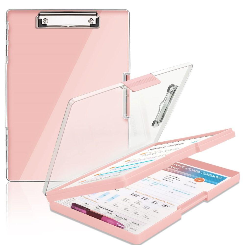 Side Opening Storage Clipboard Double-layer Clipboard Organizer Writing Board  Office Accessories