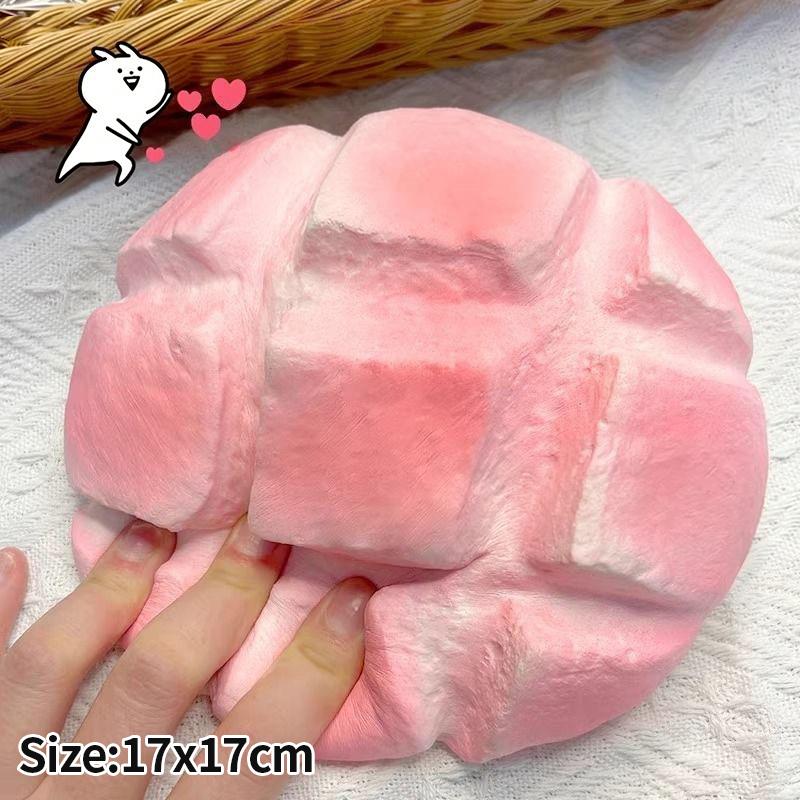 Soft Bread Squishy Stress Relief Fidget Ball Simulated Toast Slow Rising Anti Stress Squeeze Toy Soft Sensory Squishies Gifts
