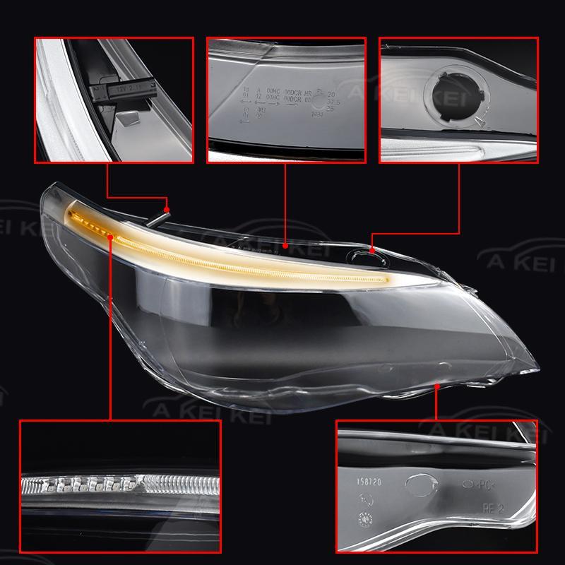 Fit For BMW E60 E61 525I 530I 545I 550I 2008-2010 LED AFS Car Headlight Shell Headlight Cover Headlamp Lens With Hole