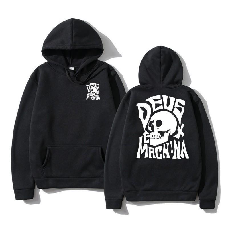 Unisex Oversized Skull Print Hoodie Sweatshirt Long Sleeve Casual Top Fall
