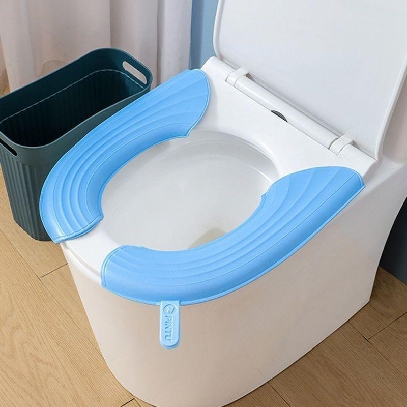 Universal All-Season Thickened Washable Toilet Seat Cushion – Non-Staining Adhesive Cover
