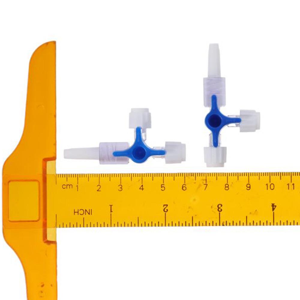 6pcs Plastic Ball Valve Male Lock Water Valve Disposable 3-Way Valve  School Projects
