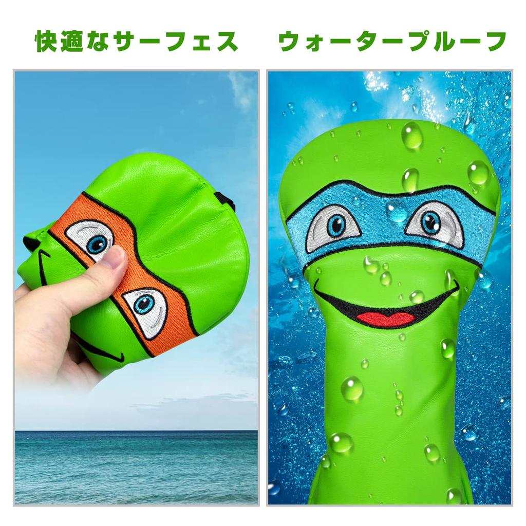 Golfschlägerhaube, lustige Ninja-Golfschlägerhaube, Fairwayholzhaube, Hybridhaube, Leder, 3-Holz-Schlägerhaube, Mallet-Putter-Schlägerhaube, Blade-Putter-Schlägerhaube