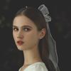 Bride Veils Mesh for Girls Balletcore Mesh for Pageant Prom Bridal Hair Accessories Stage Props White Veils for Bride