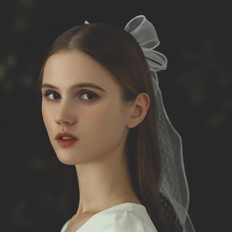 Bride Veils Mesh for Girls Balletcore Mesh for Pageant Prom Bridal Hair Accessories Stage Props White Veils for Bride