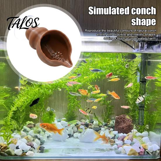 Plastic Shell Ornament Betta Fish Hammock, Conch Pad with Strong Suction Cup, Natural Resting Hammock Bed Bubble Nesting Spot for Tanks, Aquarium