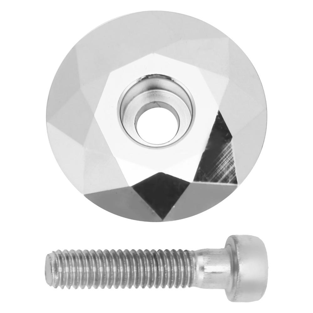 Aluminiumlegierung Fahrrad Steuersatz Kappe Silber Mit Schrauben Steuersatz Vorbau Kappe Leichtgewicht Steuersatz Vorbau Kappe