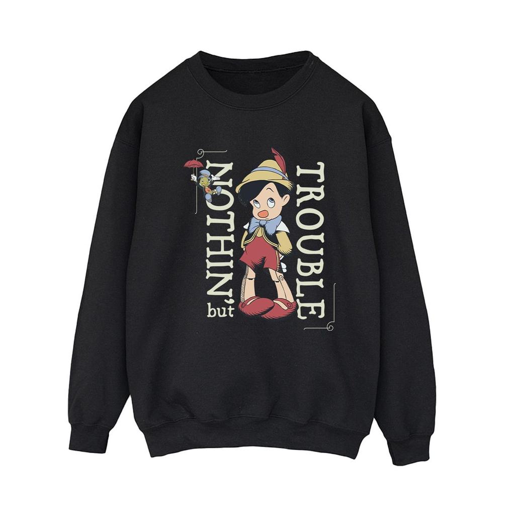 Disney Womens/Ladies Pinocchio Nothing But Trouble Sweatshirt