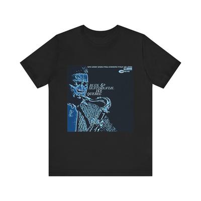 T-shirt Unisex con Stampa Grafica Jazz Art Crewneck a Manica Corta in Jersey Ike Quebec