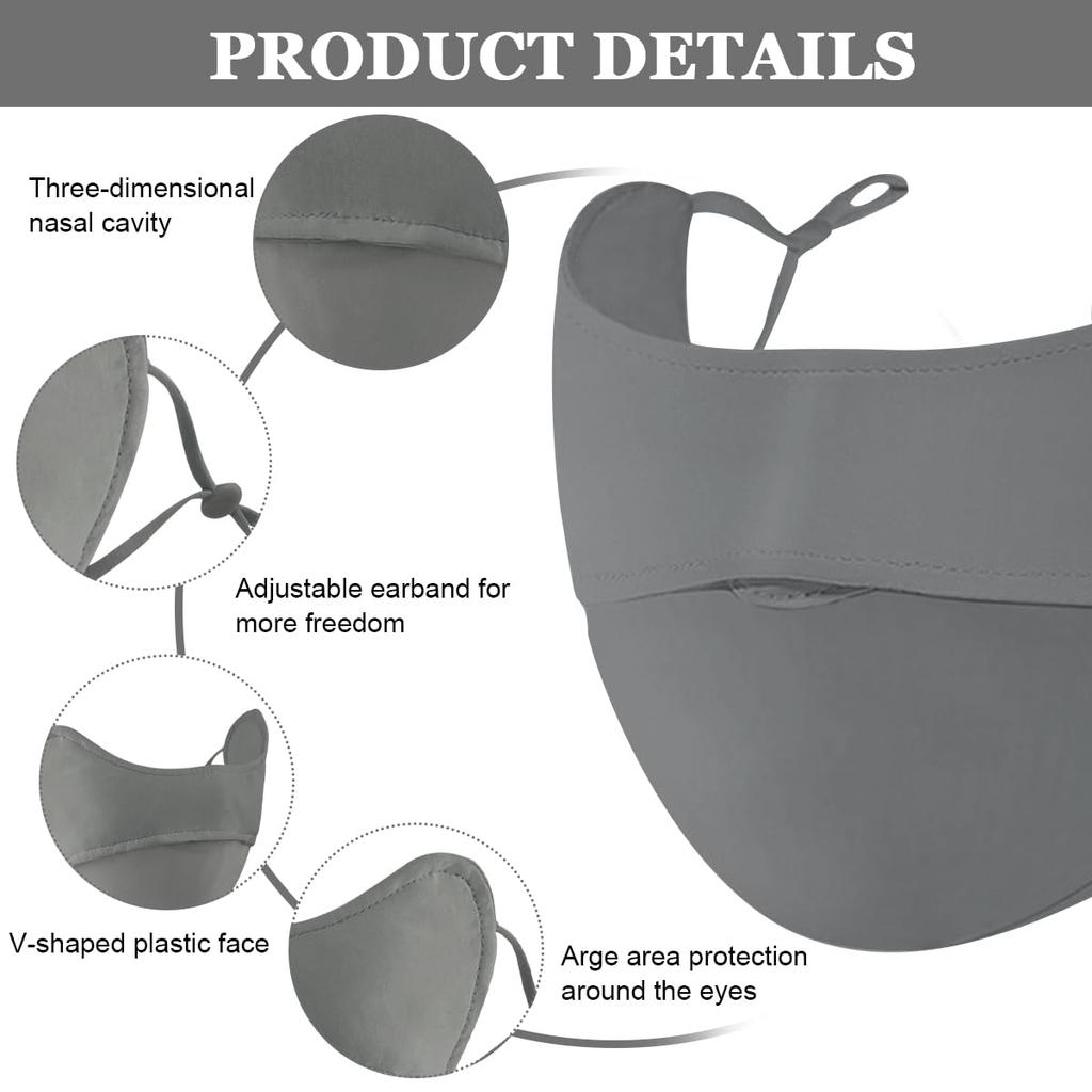 PALAY® UPF 50+ Face Mask UPF 50+ Outdoor Fashion Women Face Mask Breathable Cover with Adjustable Ties for Riding,Cycling,Sport Golfing Washable