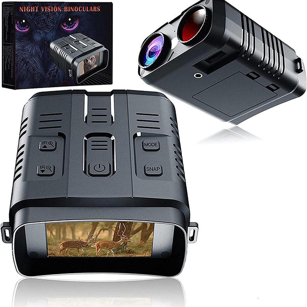 HD Infrared Night Vision Binoculars with Large Screen - Capture Photos & Videos, Handheld Outdoor Use, All Black