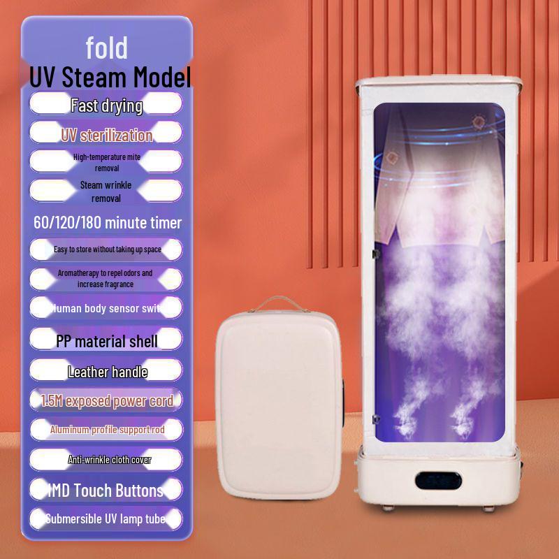 Chytrý skládací automatický žehlicí a sušicí stroj s integrovaným napařovačem oděvů