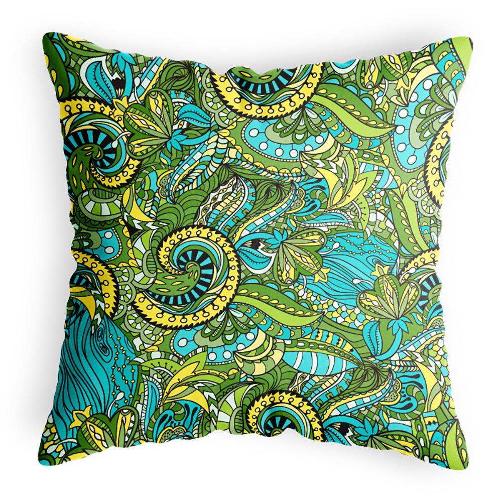 Mr. Baobao Ethnic Chinese Style Flower Pillow Plush Pillow New Chinese Style Set Home Thickened Pillow Case