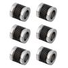 1 Set 6 Stück 303 Edelstahl Europäische Perlen Perlen mit großem Loch Säulen Schwarz 10x10mm Loch: 6mm