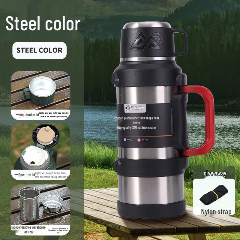 5L Edelstahl Outdoor Isolier-Thermoskanne für Heißwasser