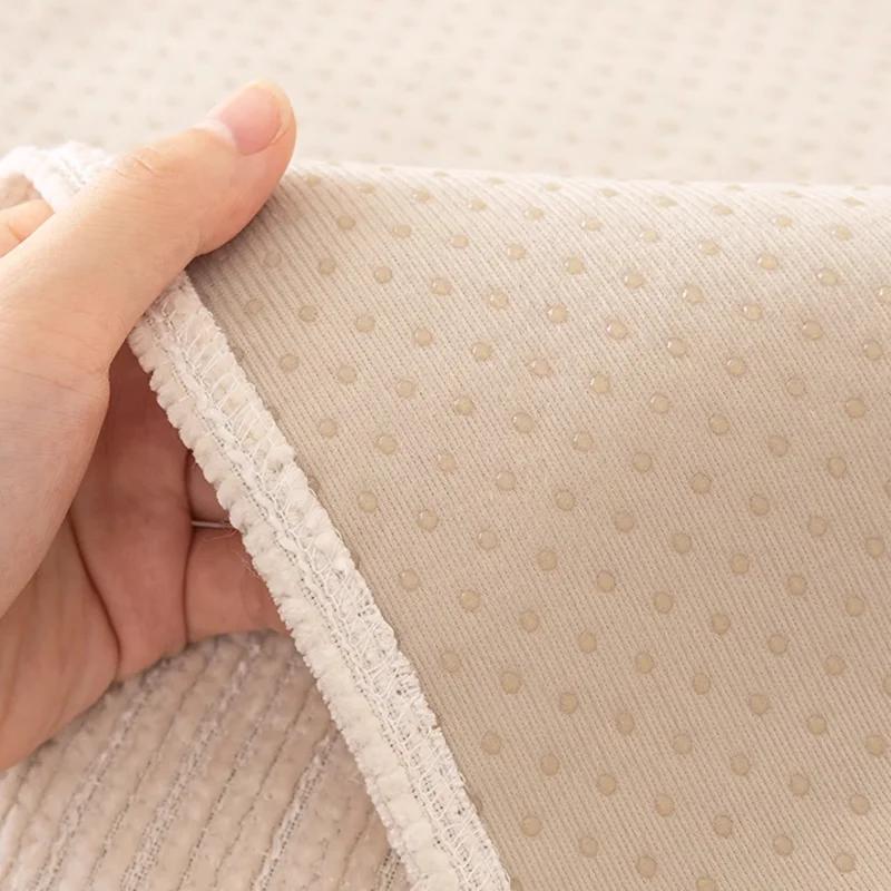 Chenille Kord Sofa Mattenbezug Universal Rutschfest Sofakissen Handtuch Einfarbig Wohnzimmer Sofaüberwurf Rückenlehnenhandtuchbezug