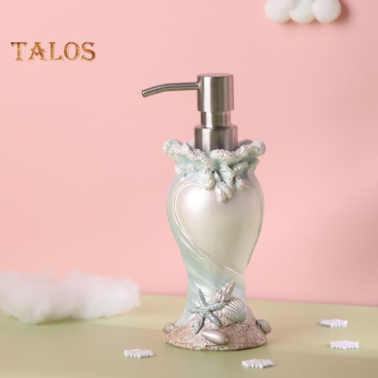 Seashore Theme Soap Dispenser Leak-Proof Design Starfish Shell Decor Hand Sanitizer Pump Coastal Bathroom Accessory