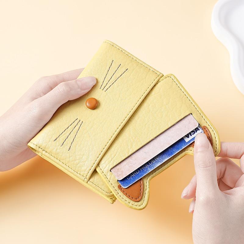MINISO Women's Short Wallet Fashionable Design Convenient Zipper Multiple Card Slots ID Holder Coin Purse Clutch Bag