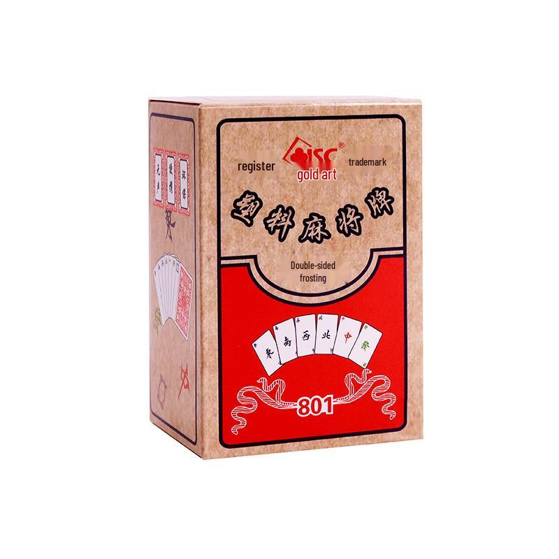 Jin Yi Wide Waterproof Plastic Mahjong Tiles with Dice - Travel Cards Set