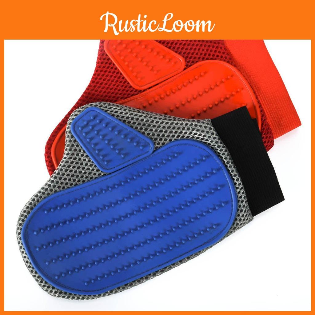 Dog And Cat Cleaning Gloves With Rubber Mesh For Bathing Massage And Shedding Control