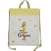 Curious George Quilted Knapsack QOG42180 Natural