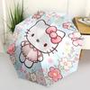 1pc Hello Kitty Floral Pattern Automatic Opening/Closing Umbrella - Portable Three-Fold Design with 8-Bone Iron Frame, Outdoor, Gift for Fans, Travele