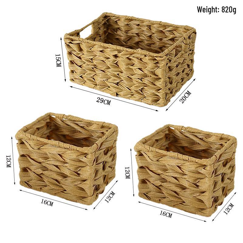 

Настольная плетеная корзина для хранения закусок, игрушек, мелочей и косметики