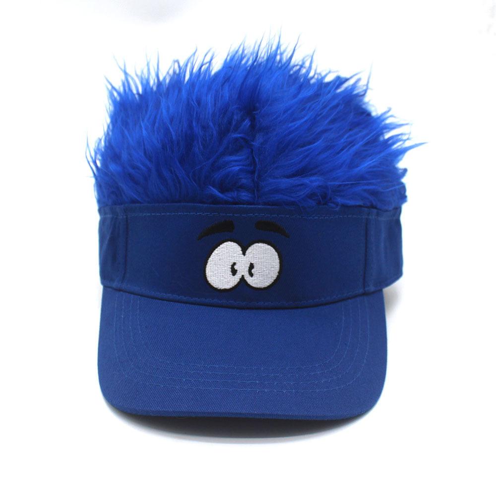 Cartoon funny personality versatile wig hat baseball cap holiday dress up travel duckbill hat