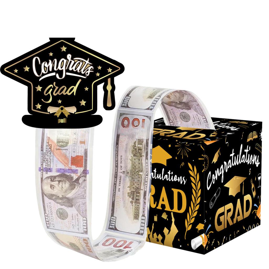 

Black Gold Graduation Money Gift Box For Graduation Season Celebration And Party Decor