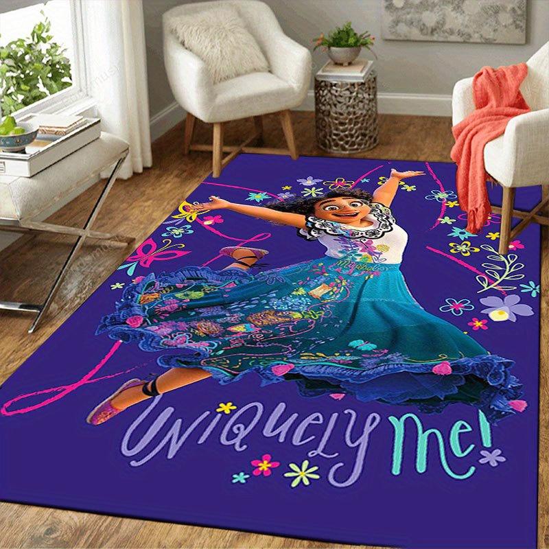 1pc Disney Encanto Pattern Carpet Area Rug Non-slip Carpet Hand Washable Floor Mat Suitable For Living Room Bedroom Home Decor