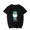 New Unisex Womens Cute Hello Kitty Pattern Printed Summer Top Couple Trendy Loose Casual Short Sleeve Cotton Soft Tshirt