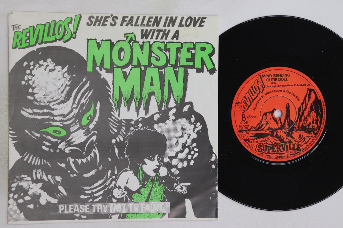 

7-дюймовая пластинка REVILLOS - Она влюбилась в монстра SV1001 SUPERVILLE RECO 1981 UK Рок Б/У