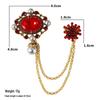 Baroque Rhinestone Pearl Corsage Necklace Brooch - Retro British Court Suit Accessory