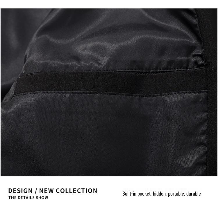 Men's Versatile American Style Windbreaker Jacket - Casual Spring/Autumn Fashion Lapel Coat