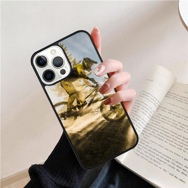 Sport Mountain Bike Cycling Art Phone Case Cover for iPhone 17 Air 16 15 14 13 11 12 Pro Max Plus Shell Coque
