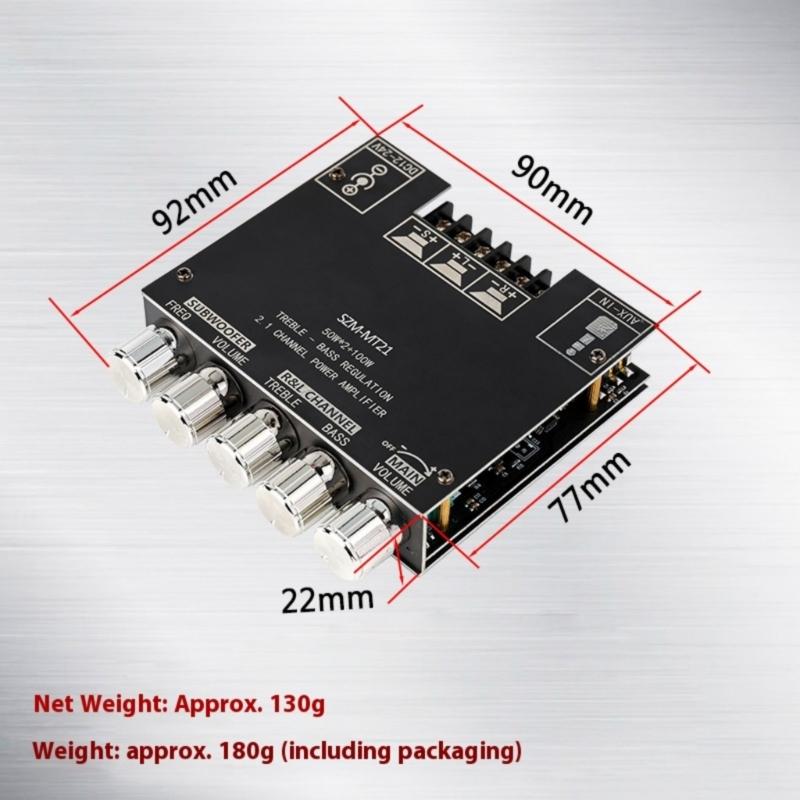 2x50W Bluetooth-compatible Digital Power Amplifier Board Speaker 2.1CH Stereo Home Music Bluetooth-compatible Module