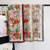 Korean Style Square Fresh Floral Printed Scarf Japanese and Korean Literary Style Lady Temperament Fashionable Travel Photo Outside Shawl