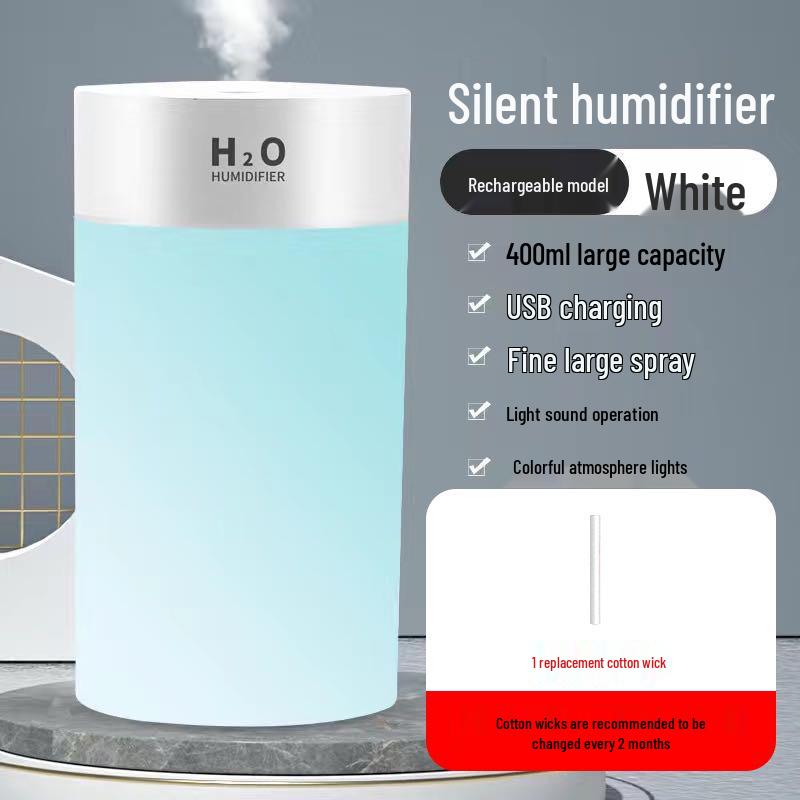 Large Capacity Wireless Humidifier & Air Purifier for Car, Home & Bedroom - Aromatherapy, Dustproof, Hydrating & Moisturizing
