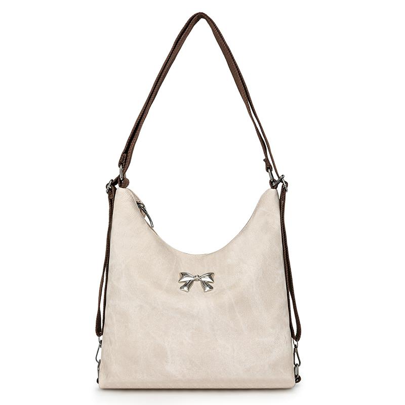 

Многофункциональная большая вместительная сумка-тоут для женщин, мягкая кожаная сумка через плечо, сумка для подмышек бежевый