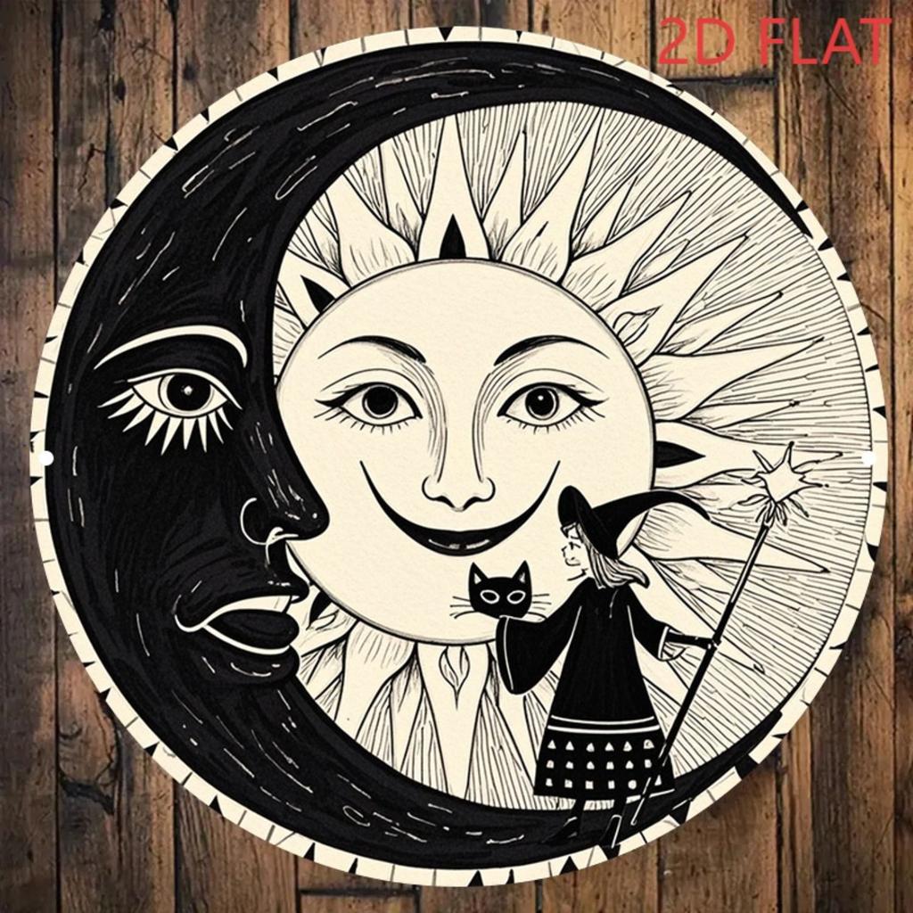 2D Flat Metal Wall Sign Decor