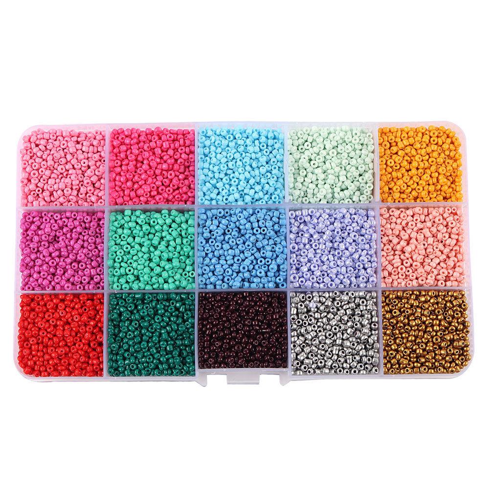 

2Mm Boxed Glass Rice Beads Millet Beads Beaded Jewelry Accessories Diy Handmade Glass Beads