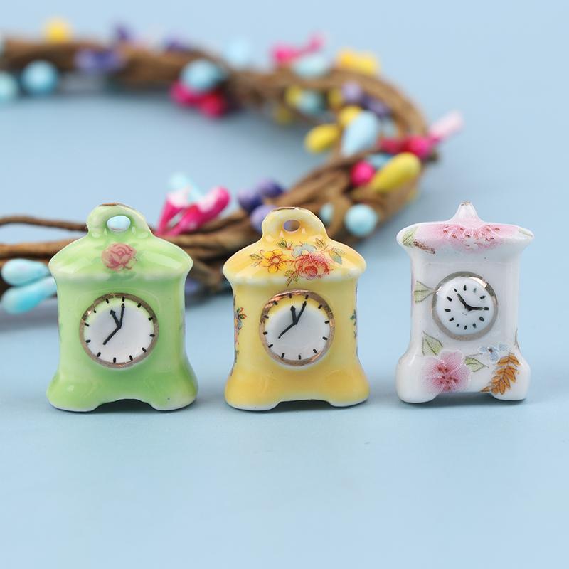 3Pcs/Set 1/12 Miniature Accessories Mini Clock Model Toys For Doll House Decor